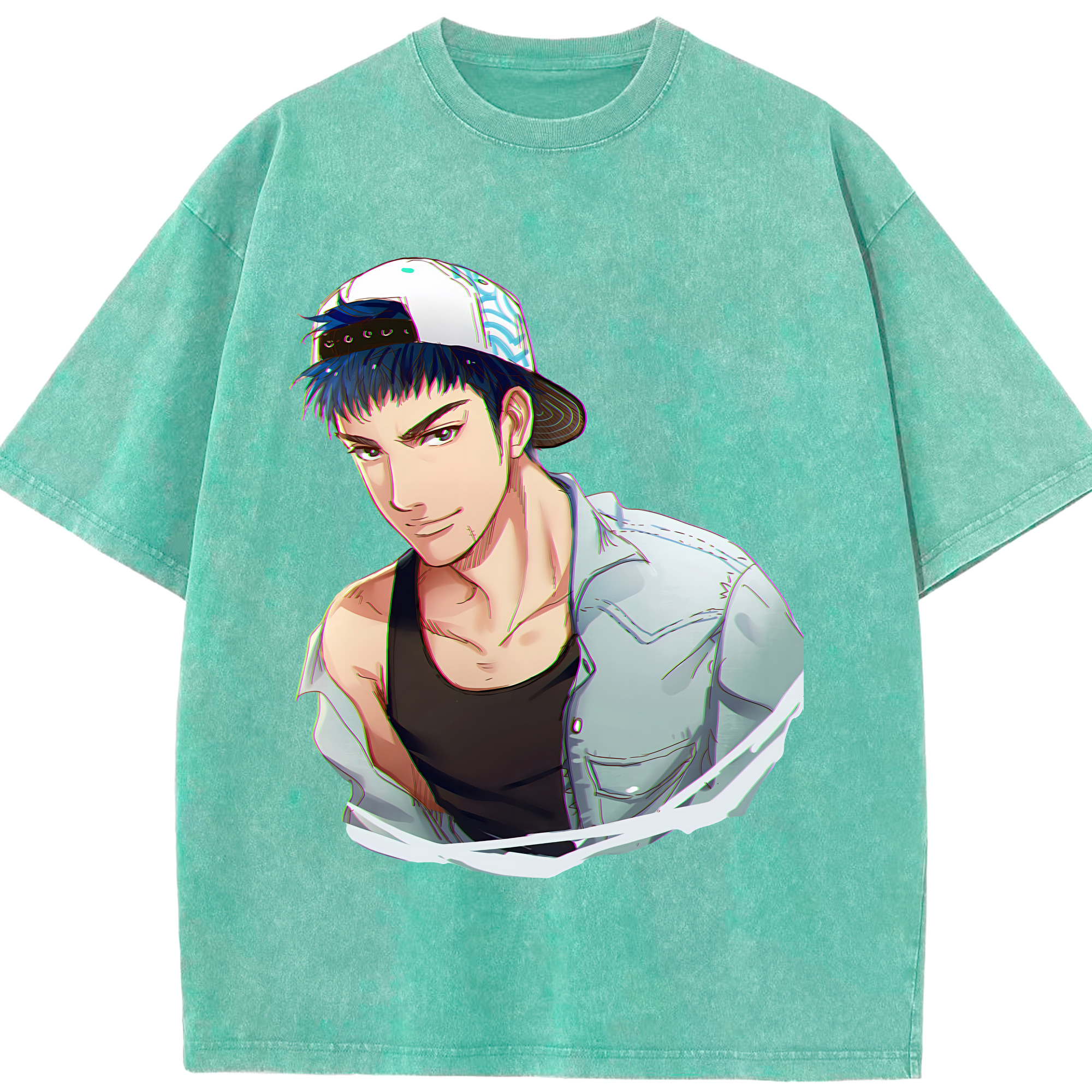 （画像用） SLAM DUNK／スラムダンク 綿100% ヴィンテージ風 半袖Tシャツ（フロントプリント）